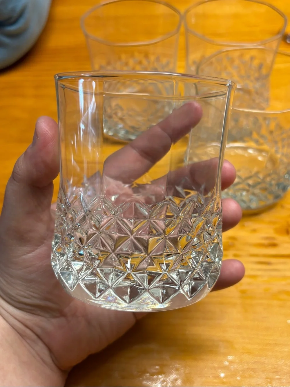 Source Unknown Clear Textured Tumbler Glasses - Set of 4